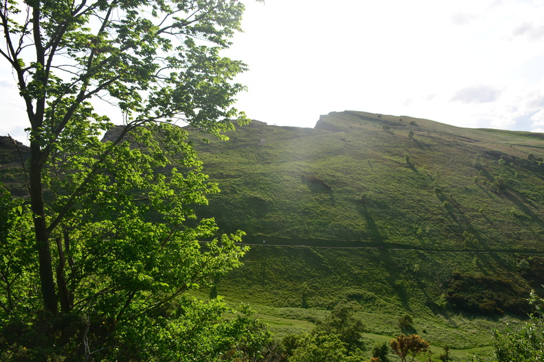 Salisbury Crags from above