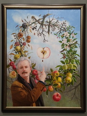 Self-Portrait by the Apple Wreath
