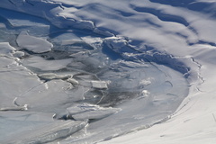 Ice on the artificial lake